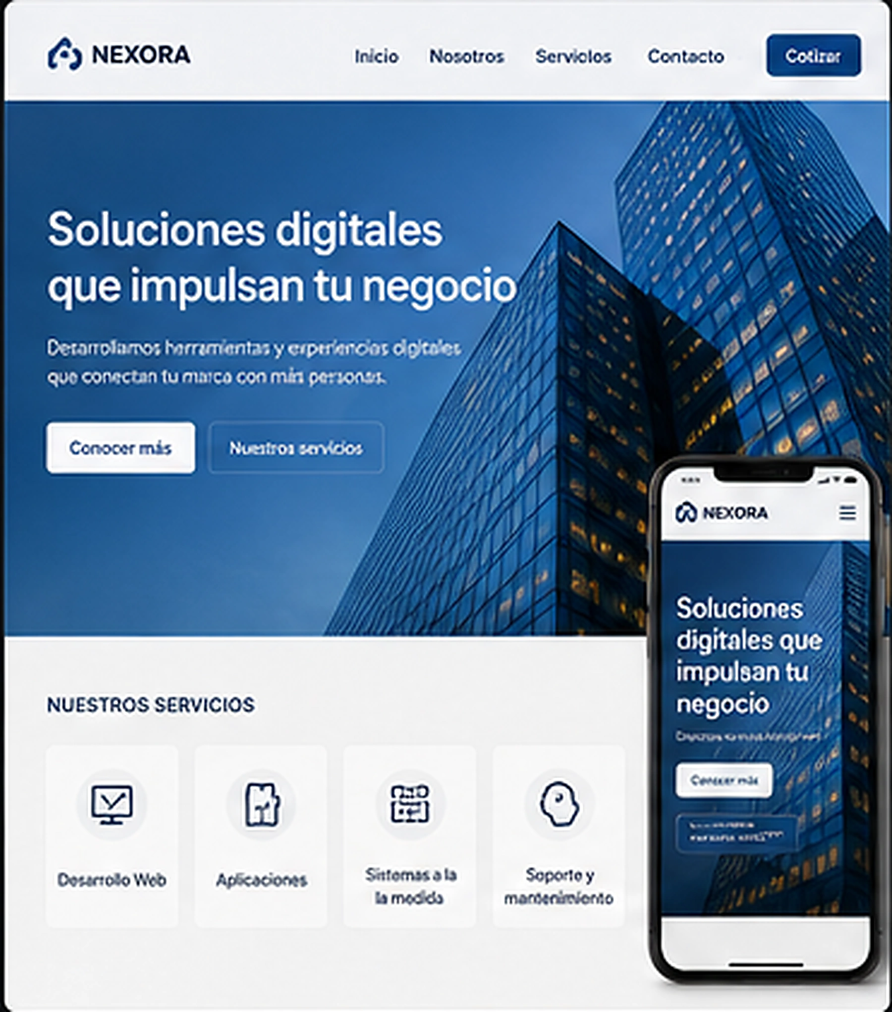 Ejemplo de página web corporativa